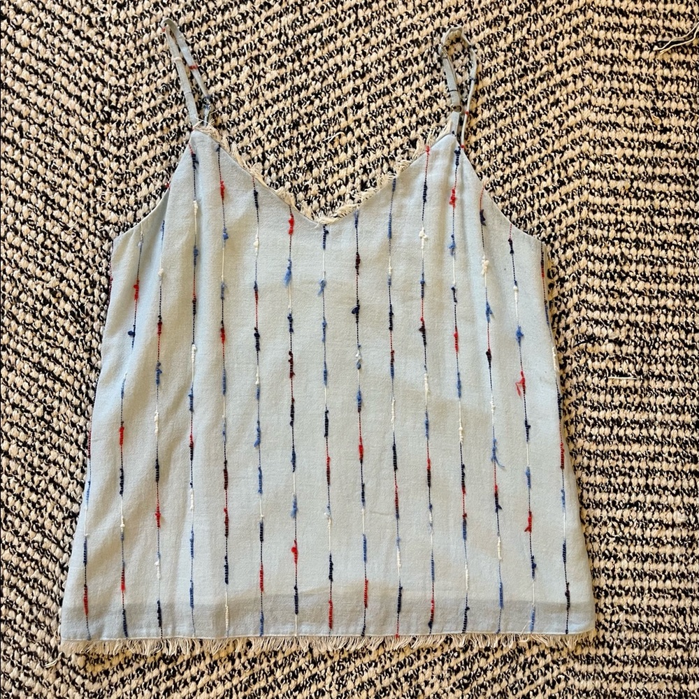 Drew light blue spaghetti strap tank